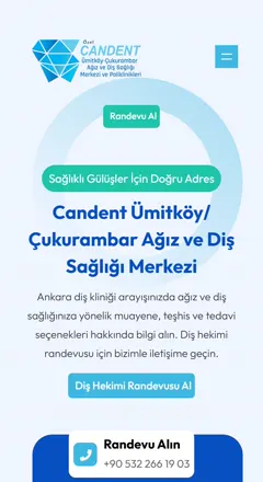 Candent Ağız ve Diş Sağlığı mobil görünüm